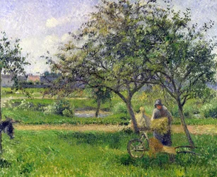 Die Schubkarre, Obstgarten, ca. 1881